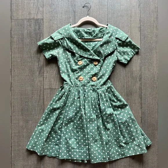 Handmade vintage 50s style dress size XS/S - Picture 1 of 8